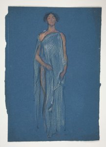 女性のスケッチ - 演劇の衣装研究? 作： Edwin Austin Abbey