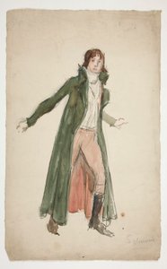 若い男のスケッチ - 演劇へのイラストの勉強？ 作： Edwin Austin Abbey