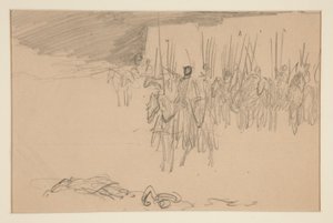 馬に乗った兵士 - (未確認イラスト) 作： Edwin Austin Abbey