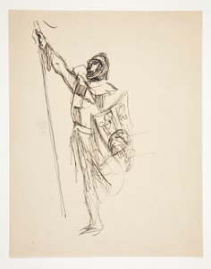 エルサレムを目撃する十字軍のための研究（油絵） 作： Edwin Austin Abbey