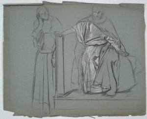 ハムレットの王と従者のための研究 作： Edwin Austin Abbey