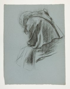 The Departure for The Quest of the Holy Grail (1901 年に完成したボストン公立図書館のための 15 枚の絵画のシリーズ) からの習作 作： Edwin Austin Abbey
