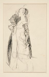 イザベラの教育のための研究（油絵） 作： Edwin Austin Abbey