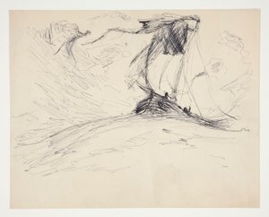 聖杯の探求のための習作 (ボストン公立図書館のための 15 枚の絵画のシリーズ、1901 年に完成) 作： Edwin Austin Abbey