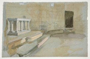 聖杯の探求のための習作 (ボストン公立図書館のための 15 枚の絵画のシリーズ、1901 年に完成) 作： Edwin Austin Abbey