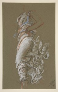 午前7時の姿の勉強 作： Edwin Austin Abbey