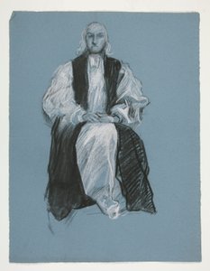 ウィリアム・ホワイト司教の図の習作 作： Edwin Austin Abbey