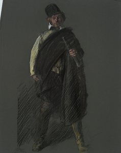 ピーター・ミヌイット大尉の姿の習作 作： Edwin Austin Abbey