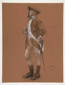 アンソニー・ウェイン将軍の姿の研究、 作： Edwin Austin Abbey
