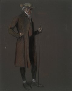ジョン・バートラムの図の研究、 作： Edwin Austin Abbey