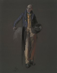 ステファン・ジラールのフィギュアの習作 作： Edwin Austin Abbey