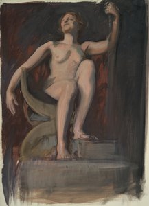 ペンシルバニアの天才の図の研究 作： Edwin Austin Abbey