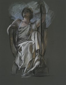 ペンシルバニアの天才の図の研究 作： Edwin Austin Abbey