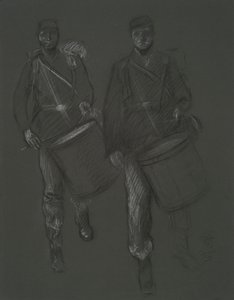 南北戦争の 2 人の太鼓奏者の研究。 作： Edwin Austin Abbey