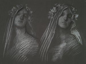 ブランシュフルールの頭のための研究 作： Edwin Austin Abbey