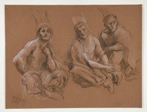 3人のインド人の研究 作： Edwin Austin Abbey