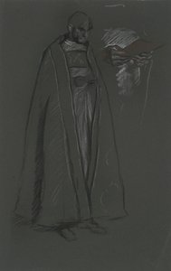 エドワード 7 世の戴冠式のための司教の習作 作： Edwin Austin Abbey