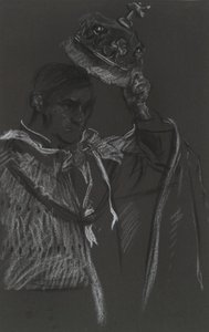エドワード 7 世の戴冠式のためのピアの研究 作： Edwin Austin Abbey