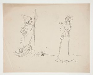 愛からの二人の人物の習作 作： Edwin Austin Abbey
