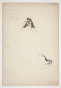 愛からの二つの頭、ジャケネッタの習作 作： Edwin Austin Abbey
