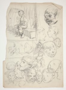 少年の研究、顔の研究 作： Edwin Austin Abbey