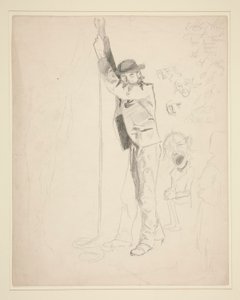 ベルを鳴らしている男の研究。 EAAの落書き