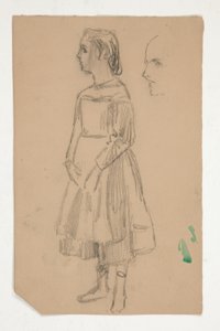 ピナフォアの若い女の子の研究 作： Edwin Austin Abbey