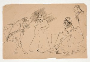 おそらく18世紀のシーンの研究 作： Edwin Austin Abbey