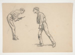 二人の男の研究 作： Edwin Austin Abbey