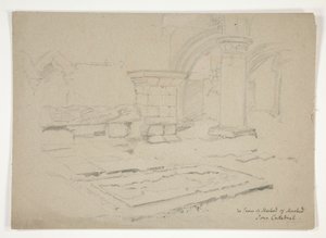 マクラウドのマクラウドの墓: イオナ大聖堂 作： Edwin Austin Abbey