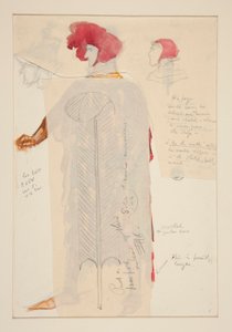 武装した王、ヘンリー・アーヴィングの衣装スケッチ 作： Edwin Austin Abbey