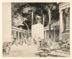 The Oracle Defied、Act III、Scene II、The Winter 作： Edwin Austin Abbey
