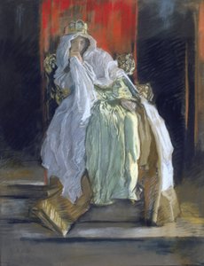 「ハムレット」の女王 作： Edwin Austin Abbey