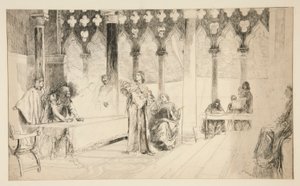『ベニスの商人』より 試練の場面 作： Edwin Austin Abbey