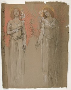 二人の天使 作： Edwin Austin Abbey