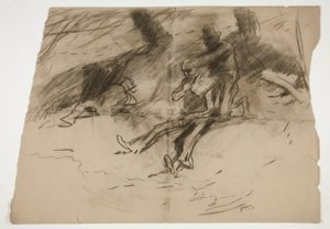 二体の人物 - (未確認イラスト) 作： Edwin Austin Abbey
