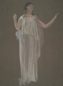 ペンシルベニア州議会議事堂、ハリスバーグ、1902 年から 1911 年での壁画プロジェクトの正体不明の図研究 作： Edwin Austin Abbey