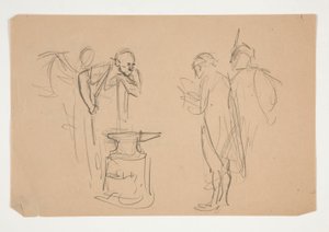 オリバー・ゴールドスミスの正体不明のイラスト 作： Edwin Austin Abbey