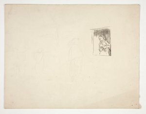 窓際の女性 - 正体不明のイラスト 作： Edwin Austin Abbey