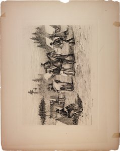 キャンプの新聞、1876 作： Edwin Austin Forbes