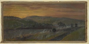 リー将軍率いるヴァージニア軍、ウィリアムズポート付近のポトマック川を脱出 作： Edwin Forbes