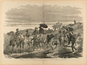 1864年メリーランド侵攻--アーリー騎兵隊が農民から奪った牛と略奪品を追い払う（『南北戦争の兵士たち』より 作： エドウィン・フォーブス