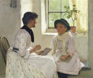 レッスン、1889 作： Edwin Harris