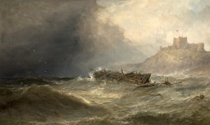 ノーサンバーランド州バンボロー沖のブリーク漂流1875 作： Edwin Hayes
