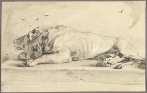 リクライニングライオン 作： Edwin Henry Landseer