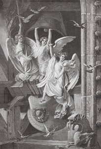 クリスマスの鐘（カラーリトグラフ） 作： Edwin Howland Blashfield