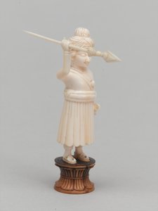 黒のポーン、チェスの駒、インド、1820年頃 作： Edwin John Alexander