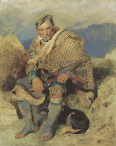 高原の羊飼い-スケッチ、c。 1820年代初頭（船内の油） 作： Edwin Landseer