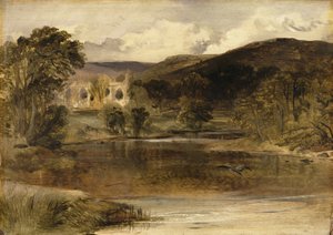 ボルトン・アビー、ヨークシャー（油彩・パネル） 作： Edwin Landseer