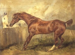 お気に入りのハンター、マリアンヌ 作： Edwin Landseer